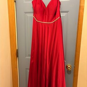 Elegant Red Evening Gown